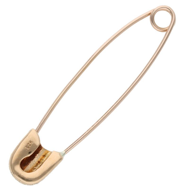 クロムハーツ 22K SAFETY PIN L 1DIA/1ダイヤラージセーフティ