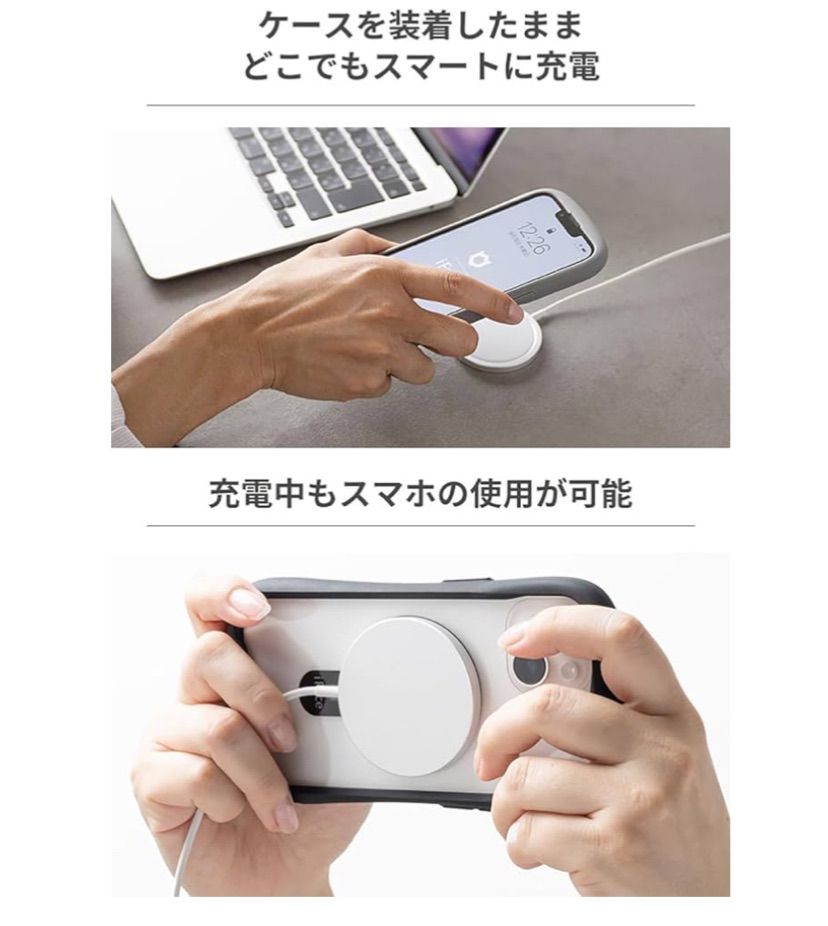 訳あり　iFace Reflection Magnetic iPhone 13 専用 MagSafe 対応 ケース クリア 強化ガラス (ブラック)【アイフェイス アイフォン13 用 iphone13 用 カバー マグセーフ 耐衝撃 透明 ストラップホール】