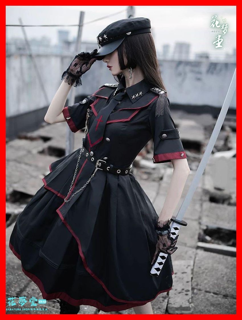 軍服ロリータコスプレ ハロウィンのお出かけ＆パーティーにぴったり♪