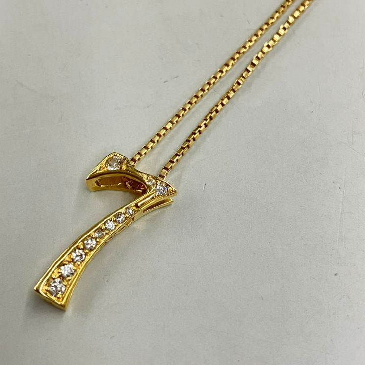 ゆきざき ノンブル K18 ナンバー ネックレス トップ 18K ダイヤモンド