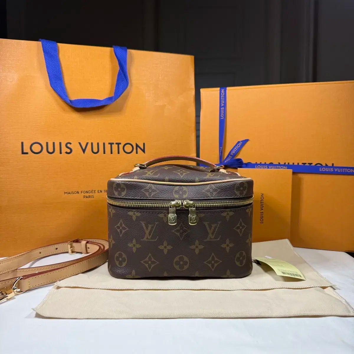 Louis Vuitton ニース ミニ メイクアップ ケース モノグラム ポーチ トートバッグ M44495