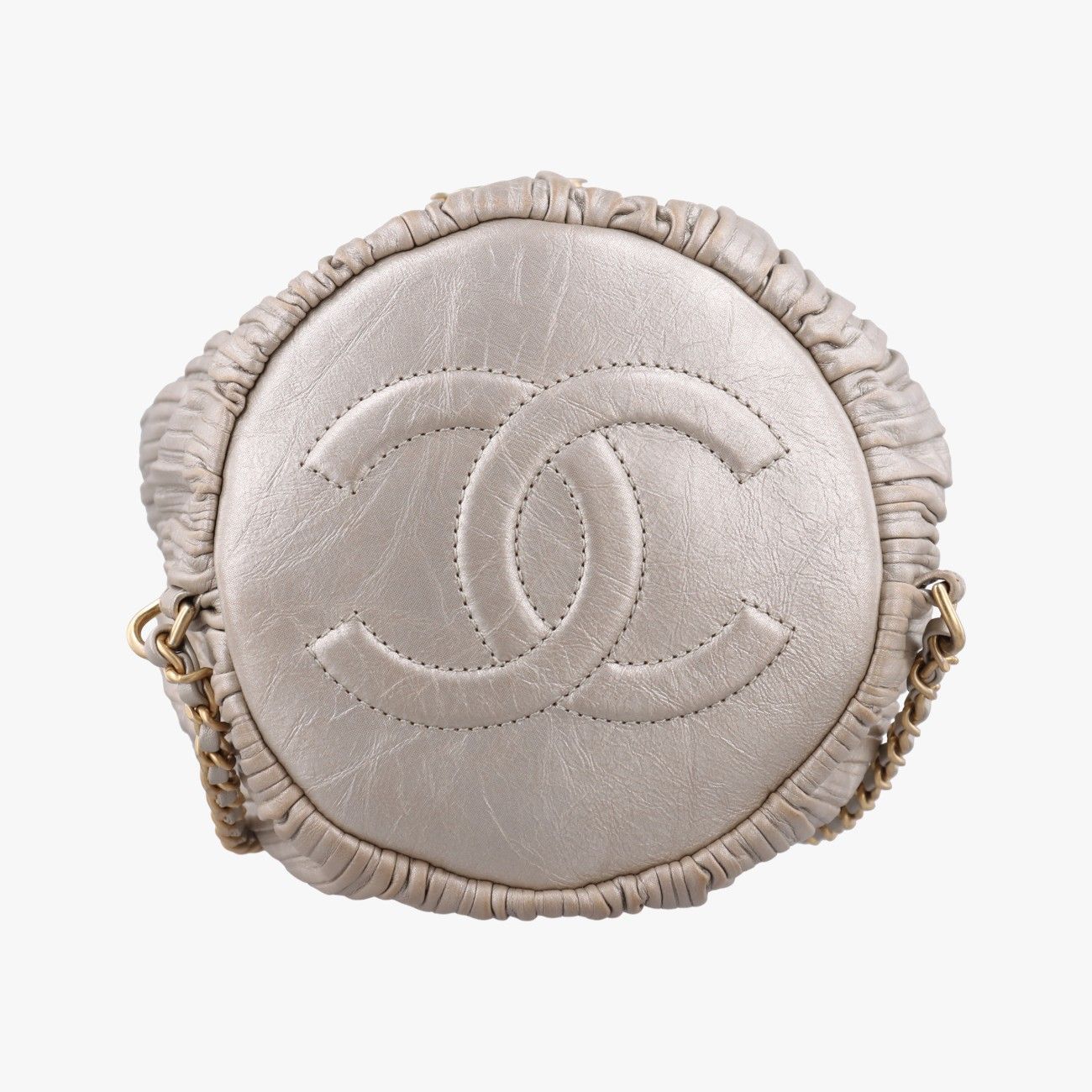 シャネルChanelココプリーツベージュレザーA5714225166528