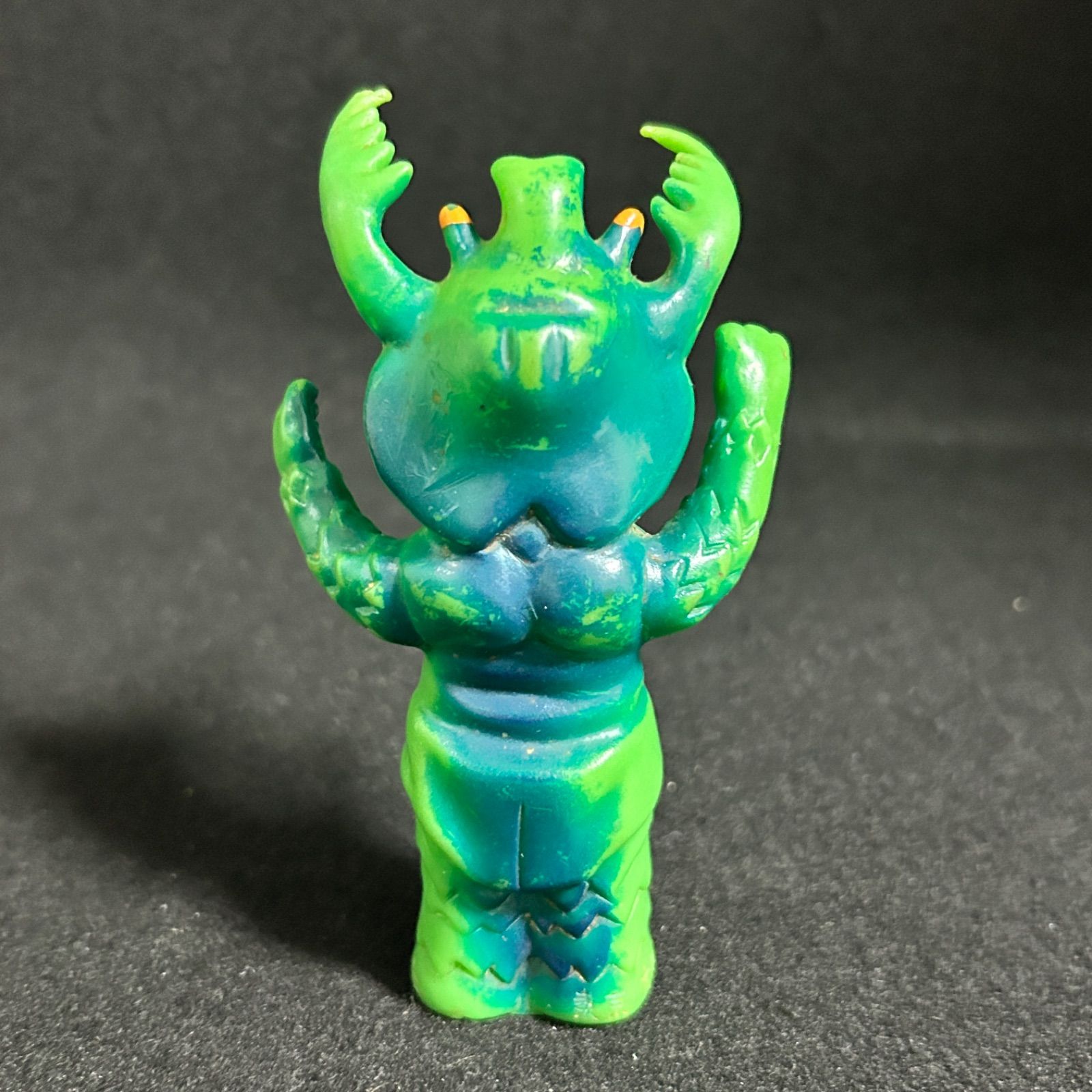 大里玩具 怪獣ジャンホ 指人形 アントラー 黄緑成型 ソフビ フィギュア 昭和 レトロ