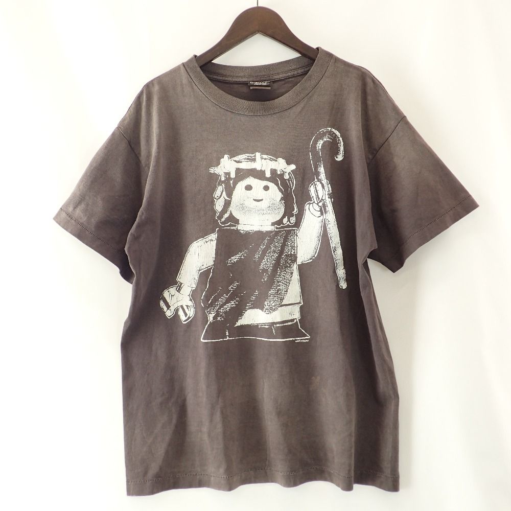 SAINT MICHAEL セントマイケル SHEEP GORILLA ヴィンテージ加工 ロング Tシャツ SM-A21-0000-016 グレー L