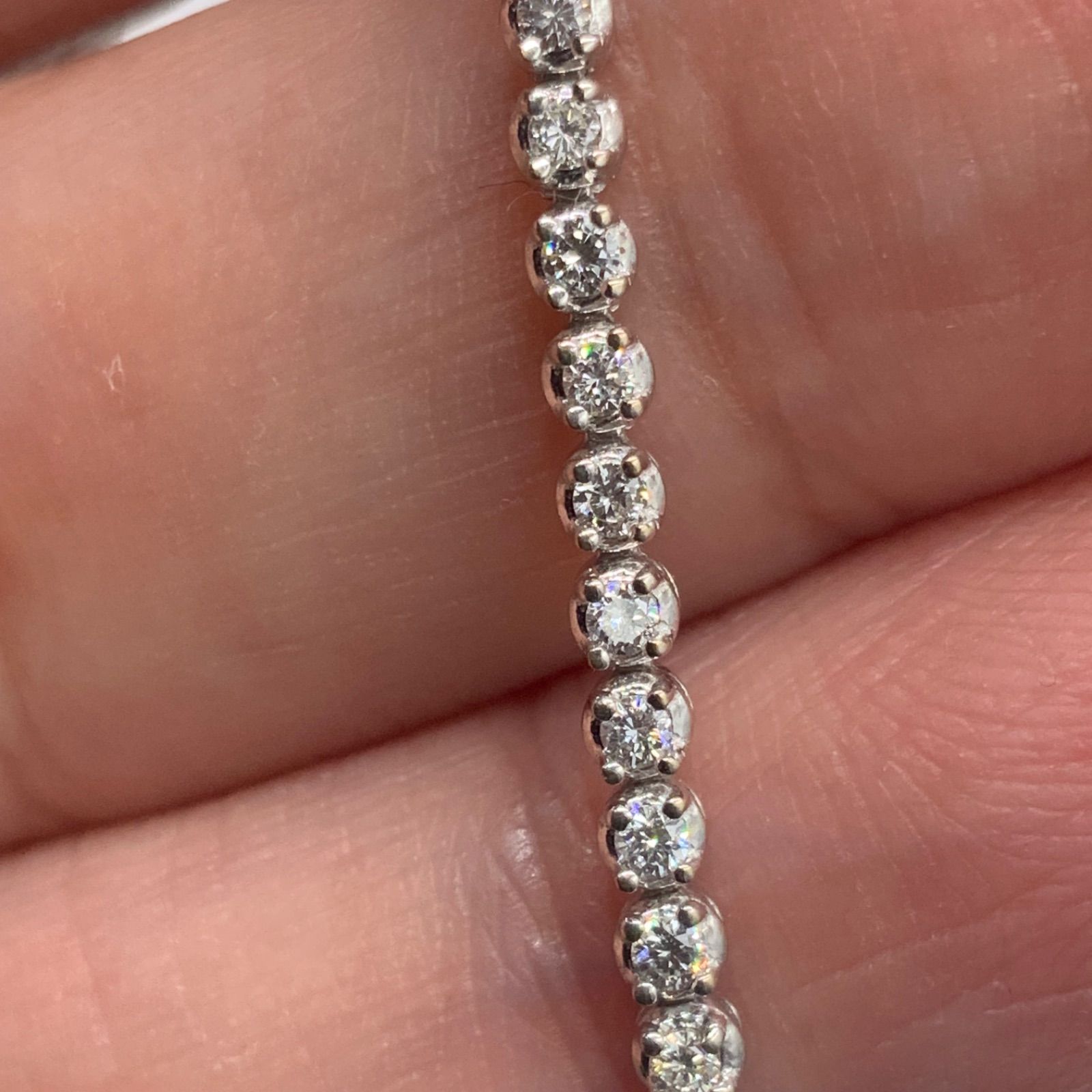 K18WG テニスブレスレット 1.02ct 6.4g - メルカリ