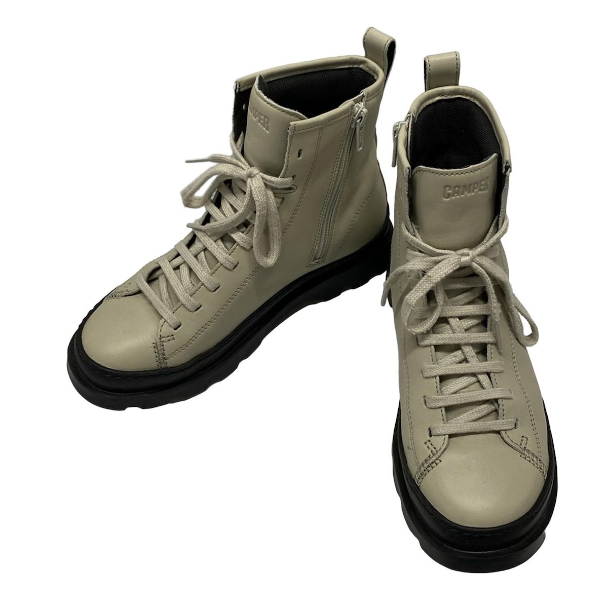 CAMPER カンペール ショートブーツ 37 レディース - アイボリー レザー