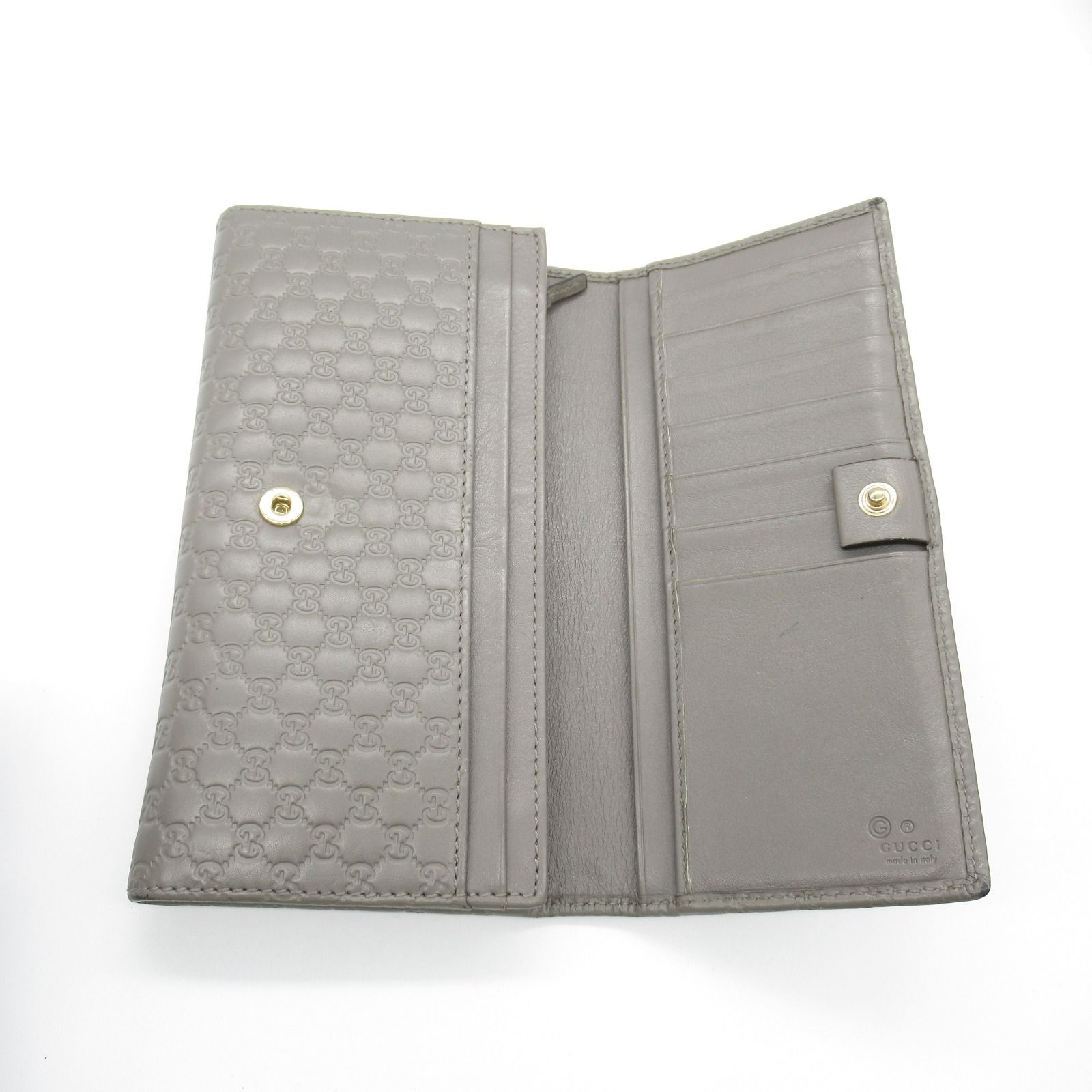 グッチ GUCCI 二つ折り長財布 マイクログッチシマ ZIP長財布