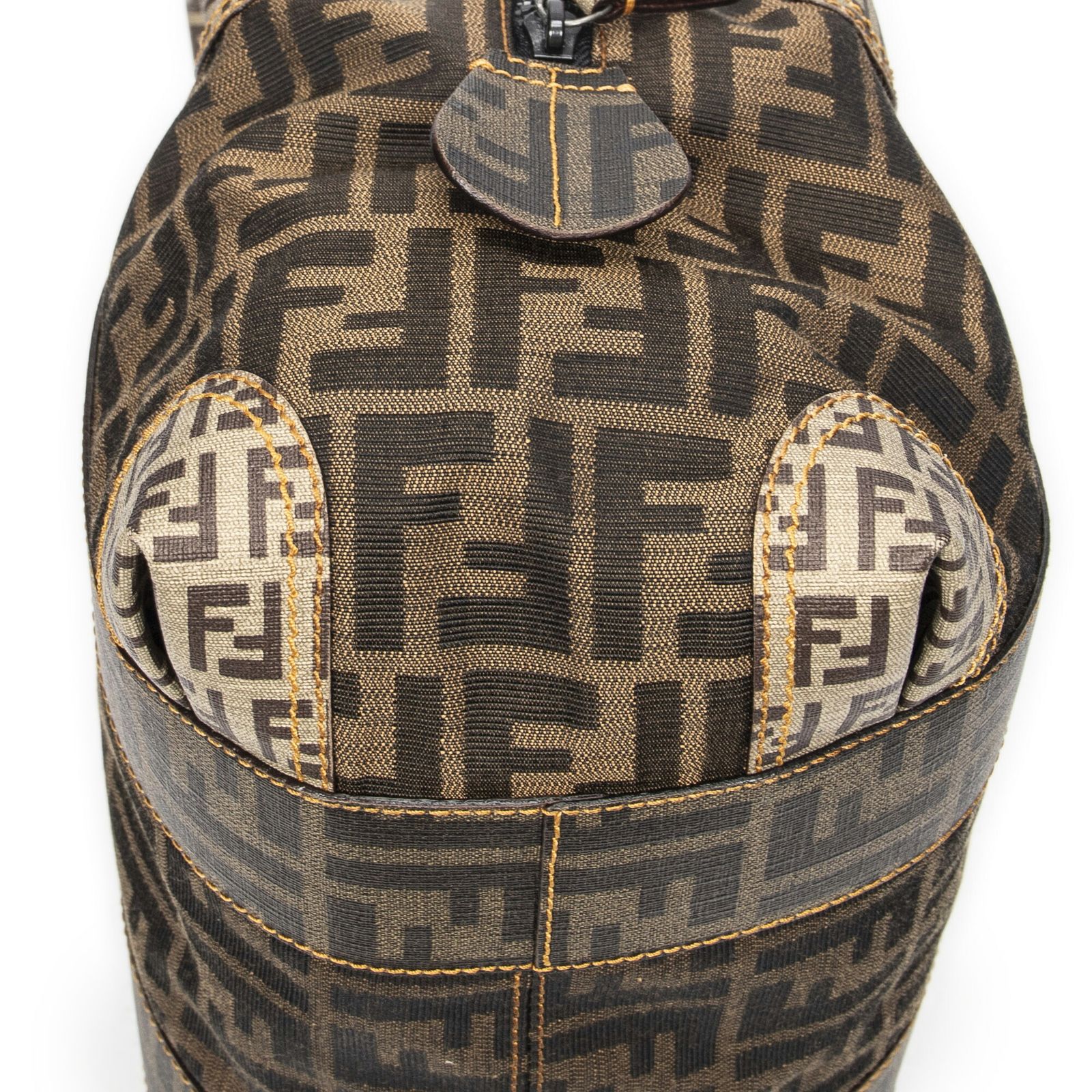 FENDI フェンディB Mix Boston茶色ズッカキャンバスA DECORATOM_COM_BR