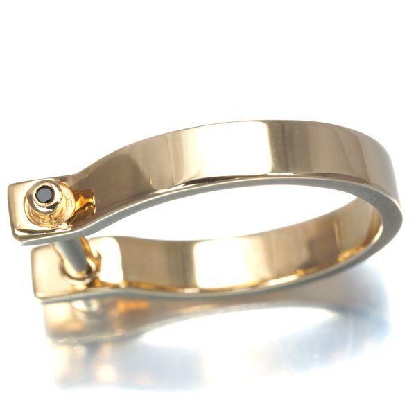 ヒロタカ リング ブラック&クリア ダイヤ ダイヤモンド 0.03ct  