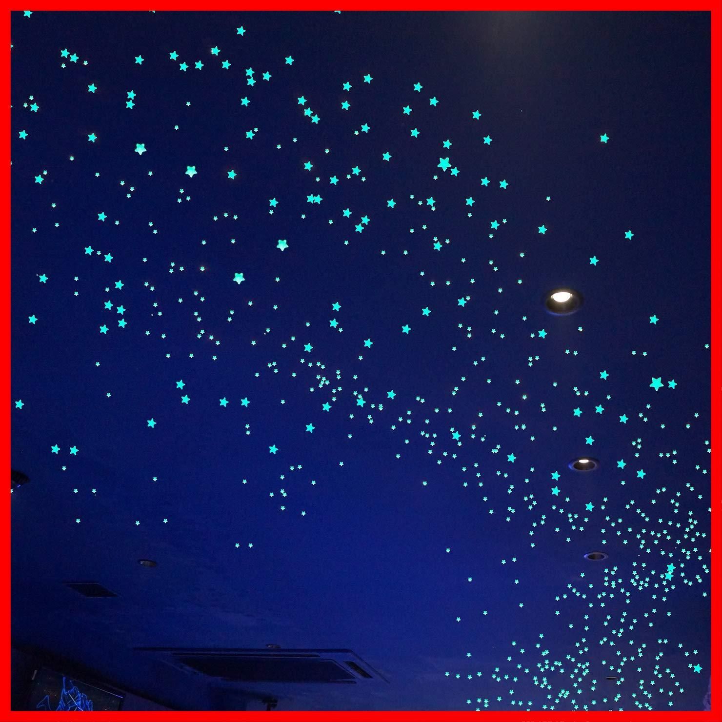 Dark Stars Decals Decor for Ceiling The 633 Pcs Realistic 3D Stickers Starry in Sky Shining Decoration Perfect for Glow Kids