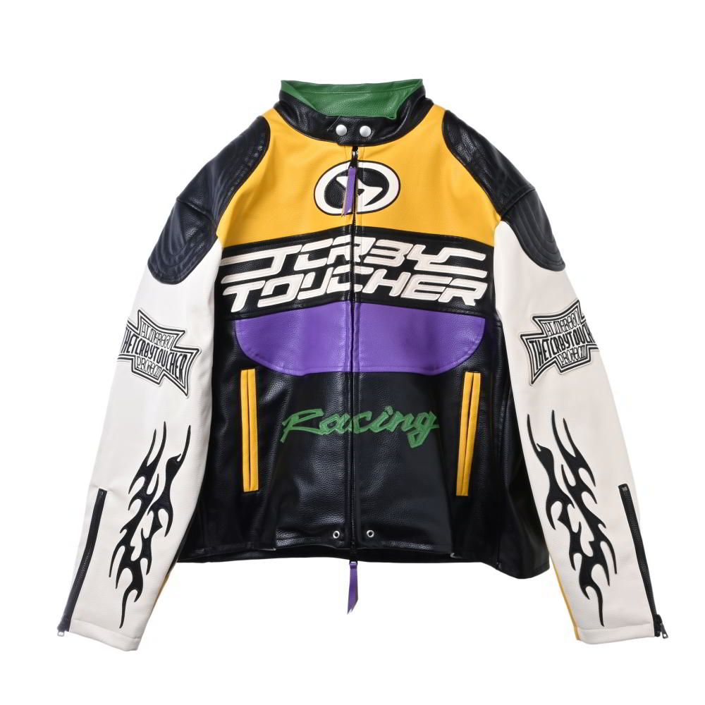 [TCR BY TOUCHER] レザージャケット レーススタイル T.C.R BY TOUCHER UNITY MOTO レザー ジャケット - メルカリ