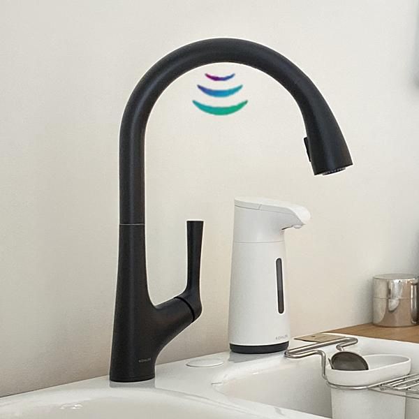 水栓 蛇口 キッチン 混合水栓 KOHLER コーラー Malleco マレコ シングルレバー センサー式 タッチレス キッチン水栓 K-77748T-ZZ-BL マットブラック 正規輸入品 lic-klr-066