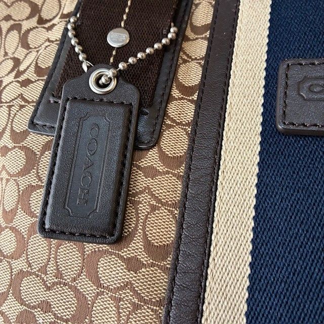 コーチ COACH シグネチャー キャンバスレザー トートバッグ