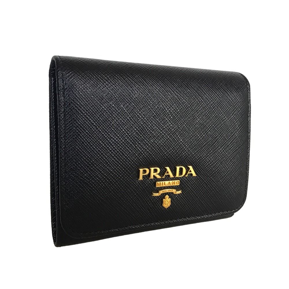 PRADA プラダ サフィアーノ コンパクトウォレット 二つ折り財布 