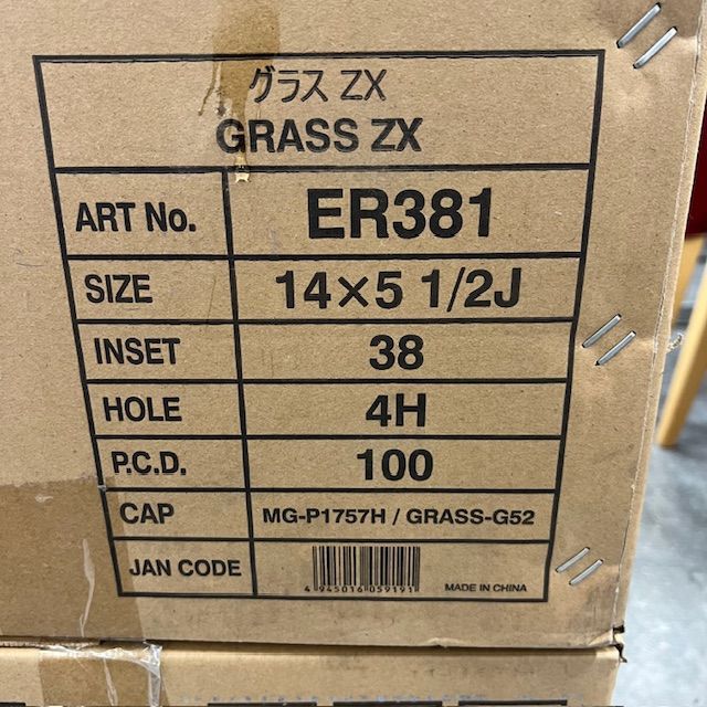 グラス 未使用品 新品・未使用品！ アルミホイール GRASS ZX グラスZX（14×5.5J 38 4H