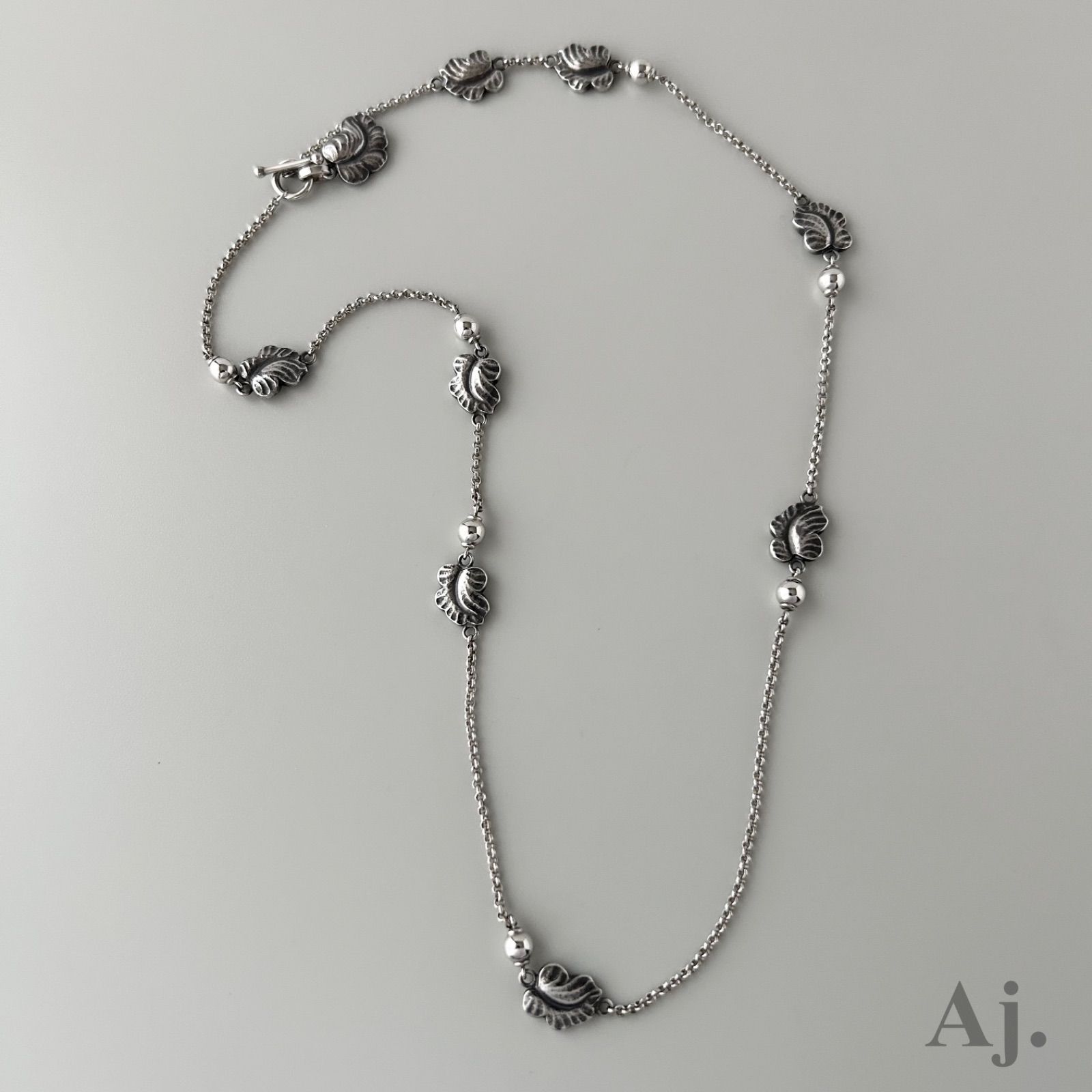 希少Georg Jensenジョージジェンセン ツイストロング ネックレス