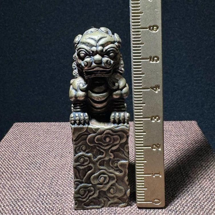 銅器 祥雲獅子印章 印鑑 篆刻印章 文房四宝 装飾品 工芸品 置物