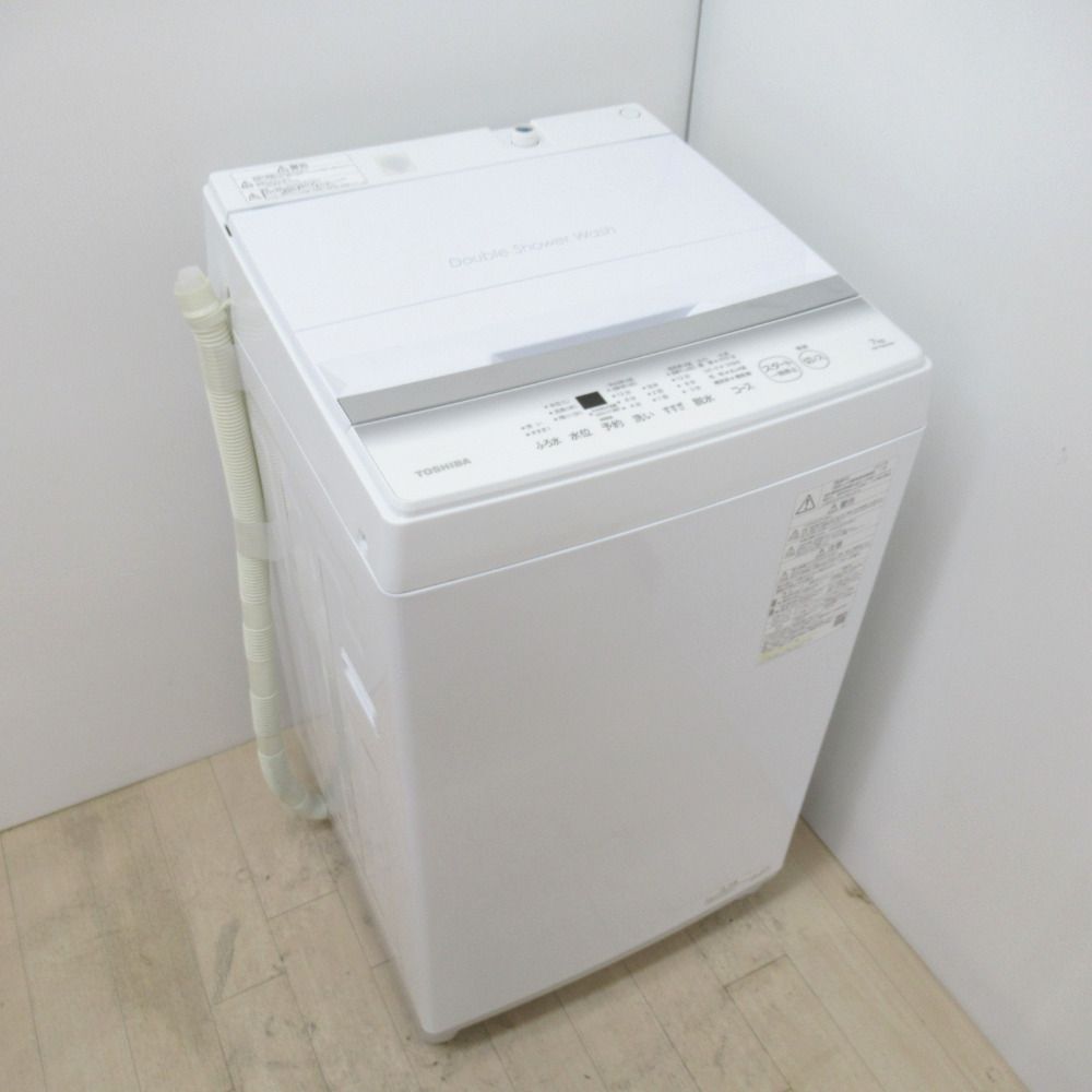 TOSHIBA 東芝 全自動電気洗濯機 AW-7GM2 7.0kg 2023年製 ピュアホワイト 簡易乾燥機能付 一人暮らし 洗浄・除菌済み -  メルカリ