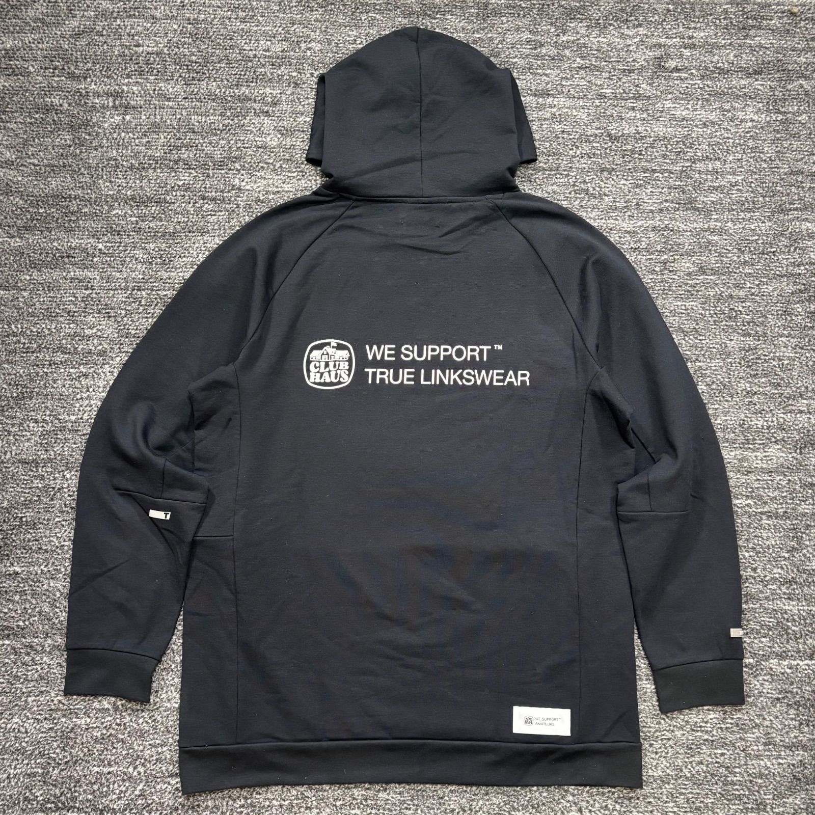 美品 CLUBHAUS WE SUPPORT True linkswear パーカー ブラック L