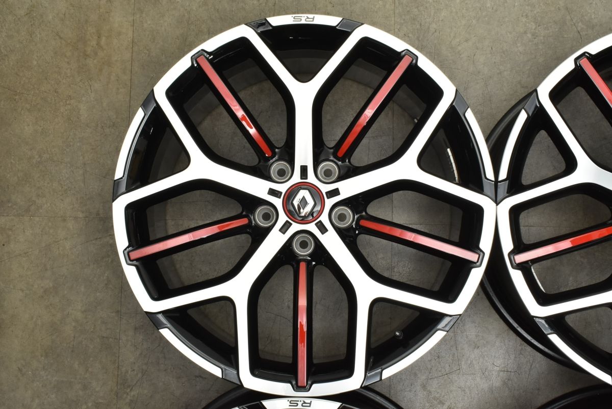 美品 ルノー メガーヌ RS 純正 19インチ 8.5J +54 艶消し黒塗装品 4本