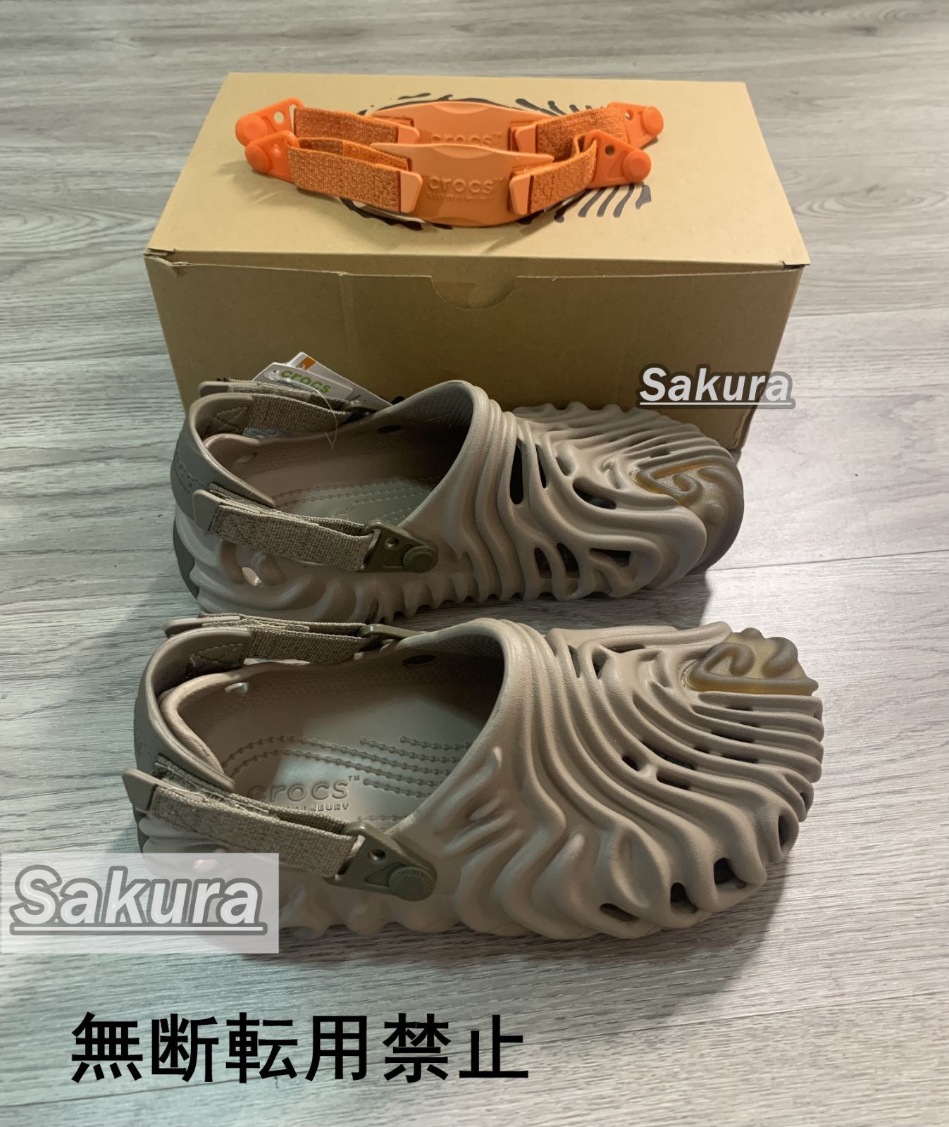 【新品】 Salehe Bembury × Crocs the Pollex Clog 指紋 サンダル  サレヘ・ベンバリー クロックス ポーレックス クロッグ サンダル  男女兼用 カーキ