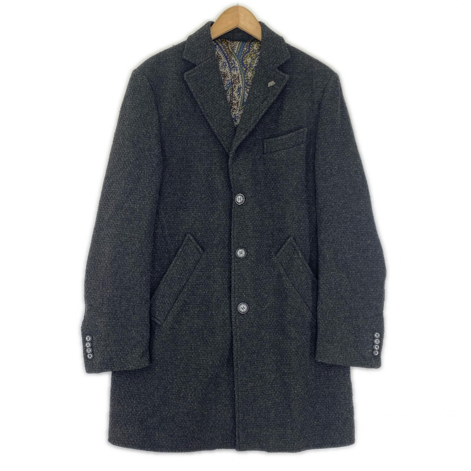 Barbati バルバッティ ウール混コート size48|グレー