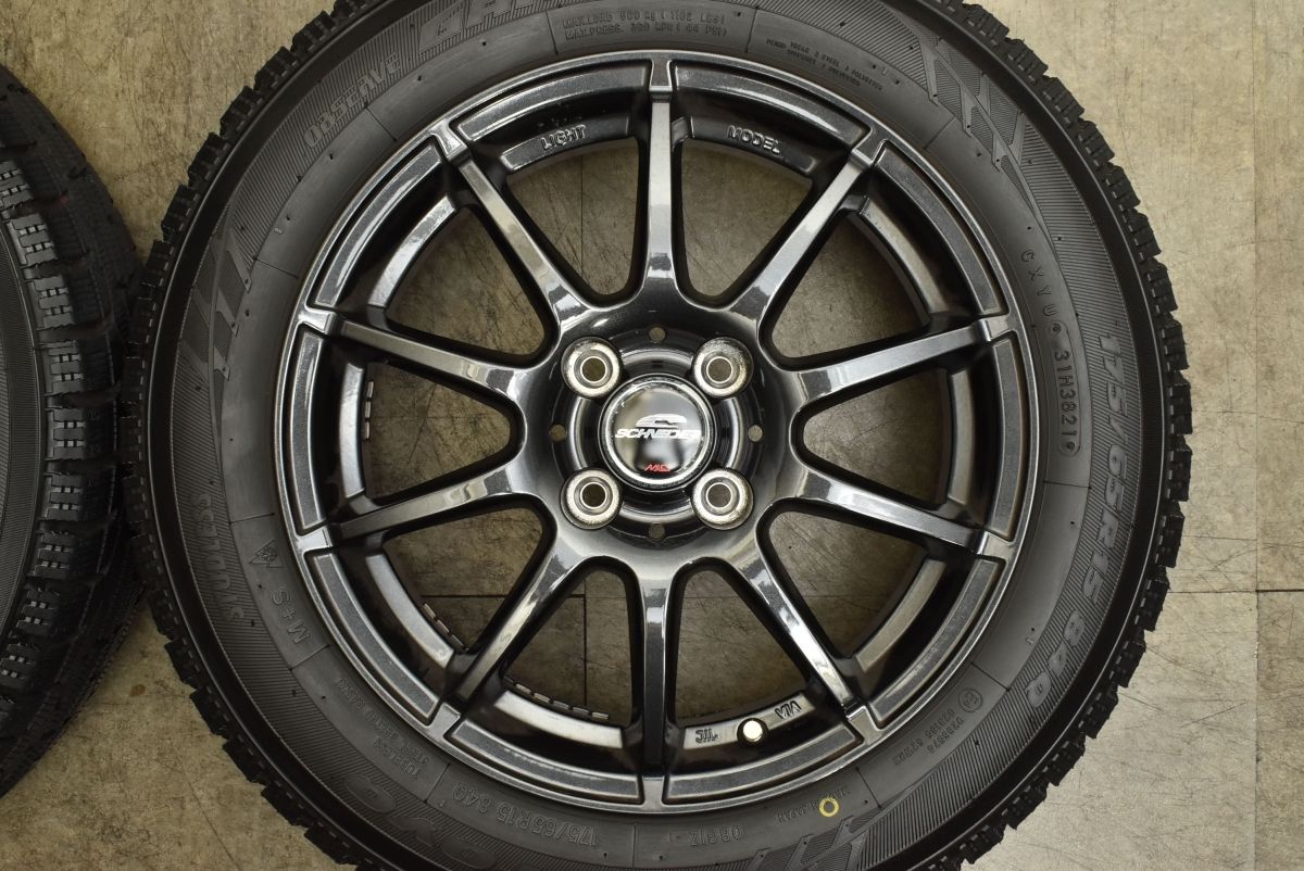 rion.abc様送料込み　PCD100 4穴 バリ溝 175/65R15 RAVRION LUMIERE ホイール 4本 5J-13 PCD100 4穴 +36 ハブ73