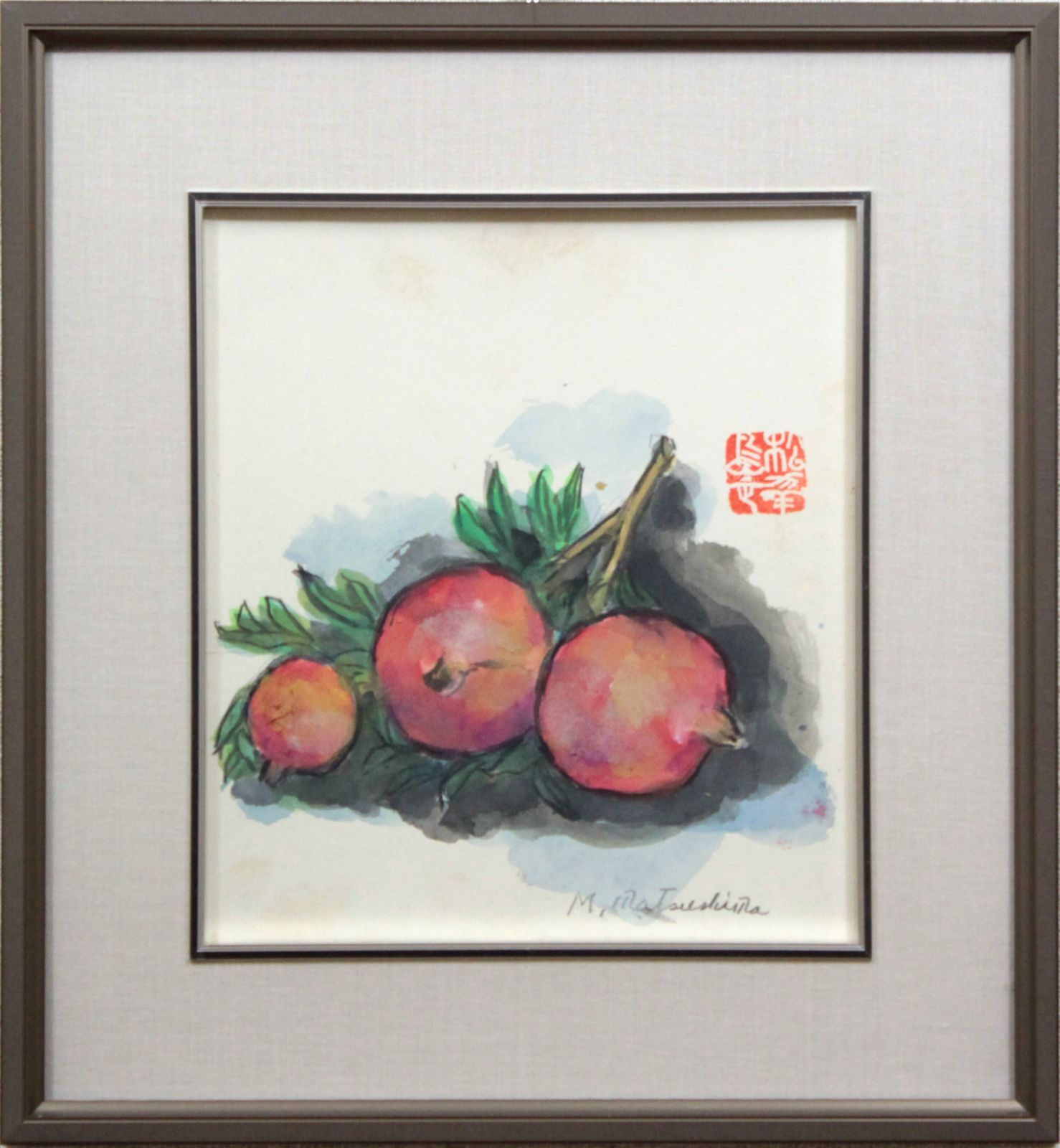 松島正幸『ざくろ』水彩画 絵画 松島正幸『ざくろ』水彩画 絵画 - メルカリ