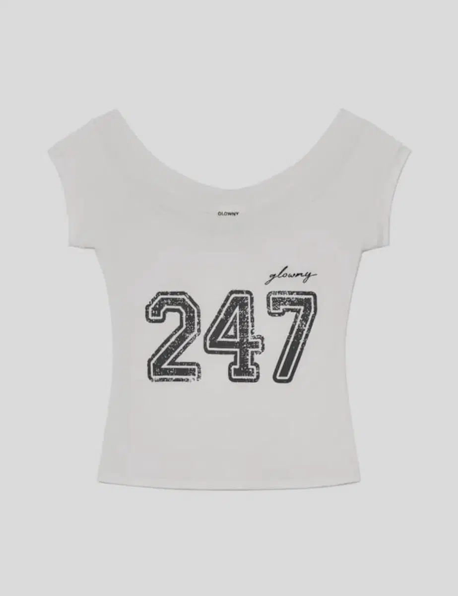 GLOWNY スナッグ 247 白 半袖Tシャツ
