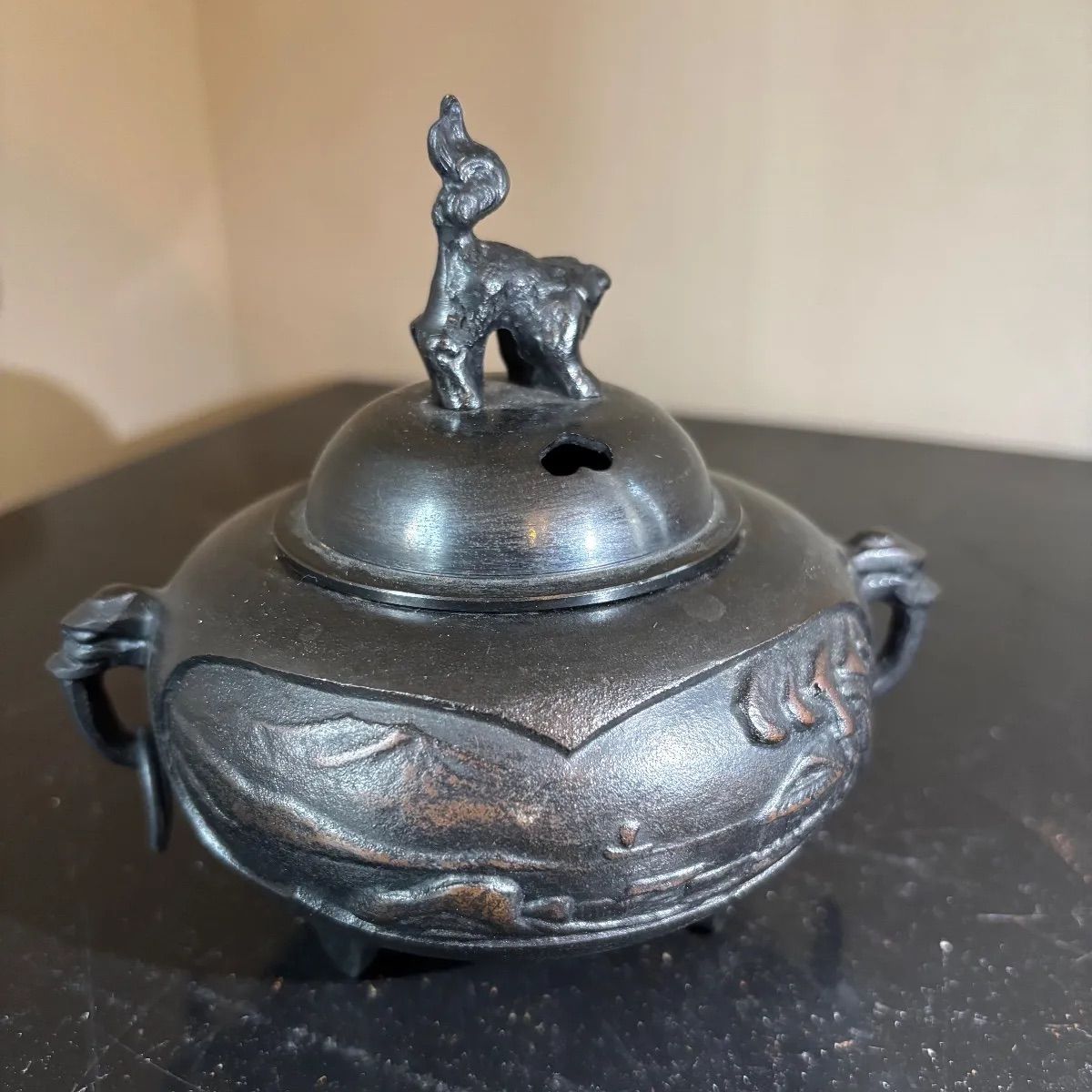 中国美術 中国古玩 黄銅 銅器 銅製 獅子摘火屋 香炉 香爐 骨董 香道具