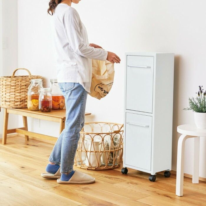 セトクラフト TRASH DOUBLE ダストボックス ホワイト S23-0591