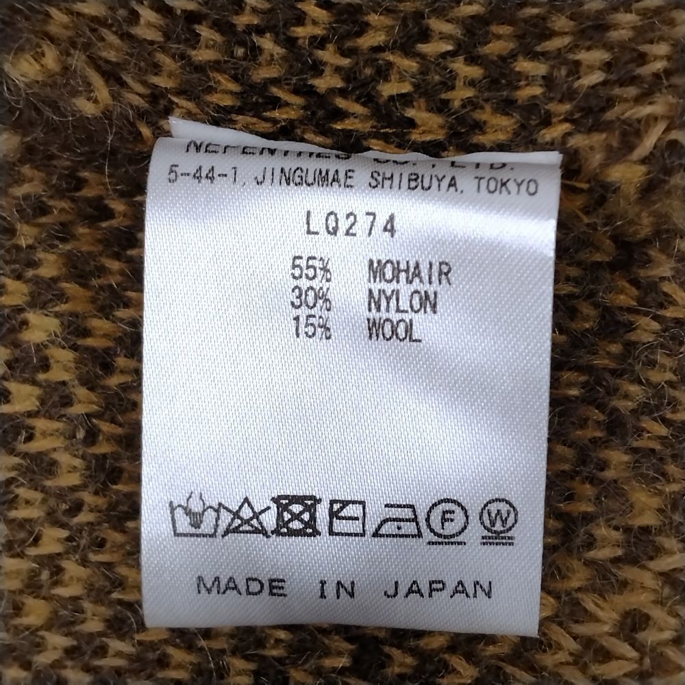 NEEDLES ニードルス 品番 LQ274 Mohair Cardigan Zigzag モヘアニット
