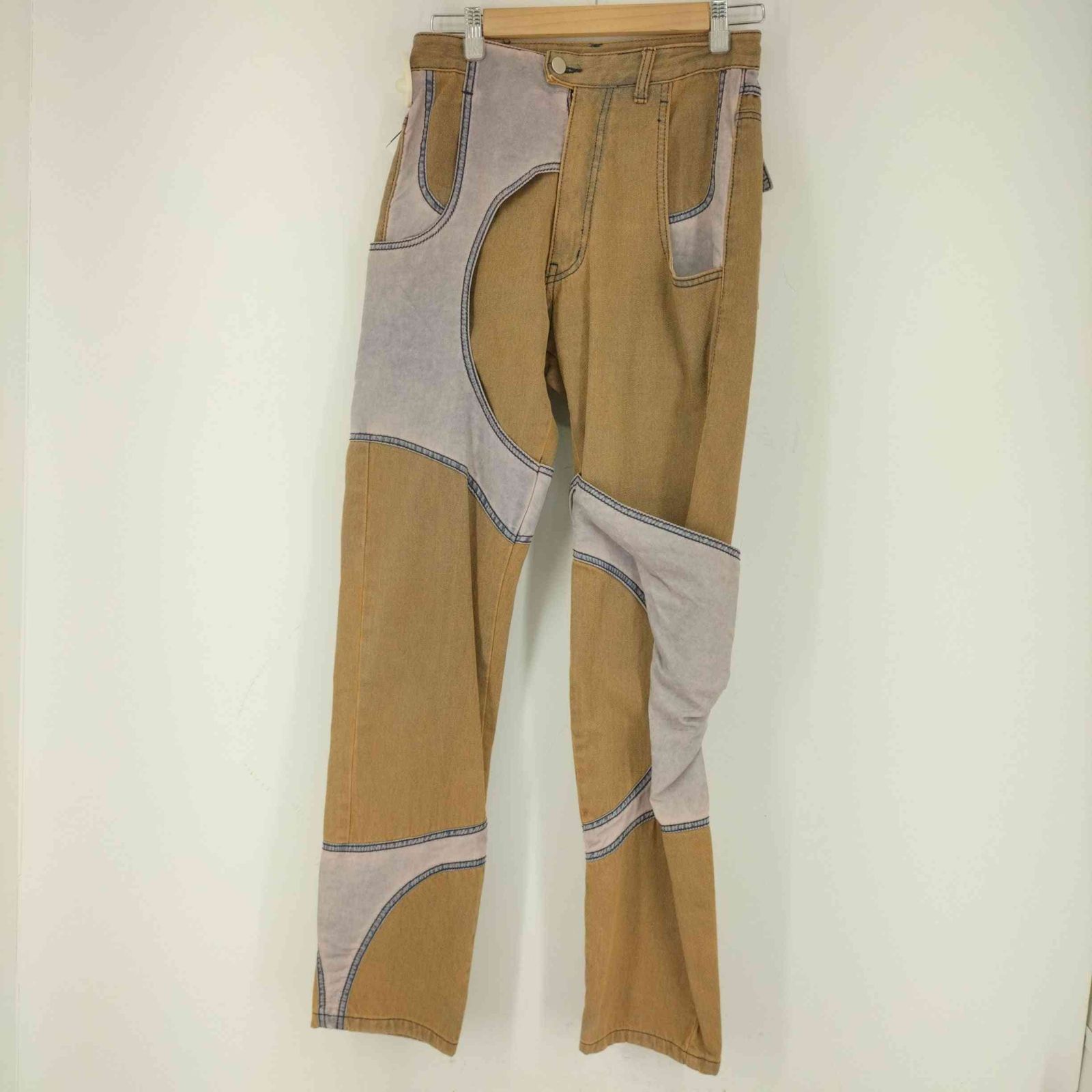 MYOB NYC two-tone patchwork gauze pants - パンツ