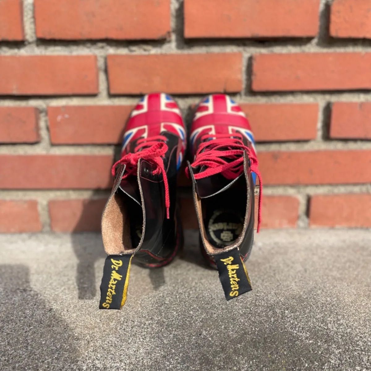 Dr.Martens 8ホールブーツ ユニオンジャック ホワイト社製 - メルカリ