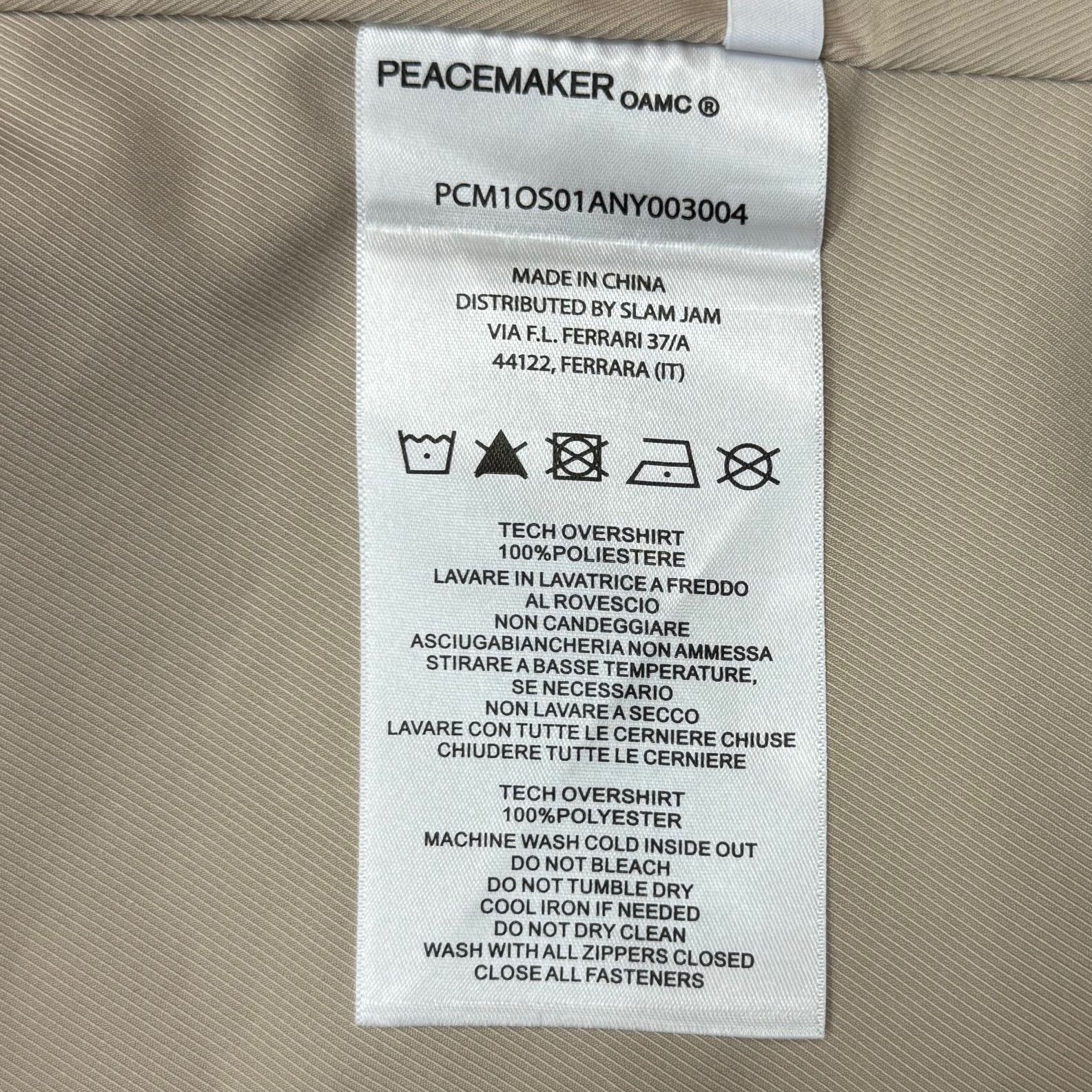 参考上代26950円 未使用品 OAMC Peacemaker Tech Overshirt
