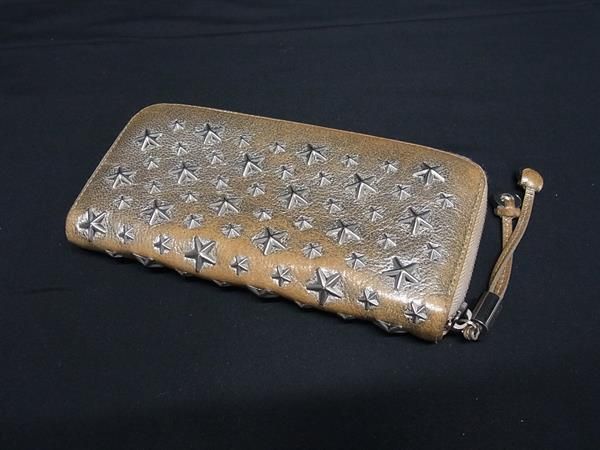 ジミーチュウ 長財布 ラウンドファスナー ピッパ ライトゴールド