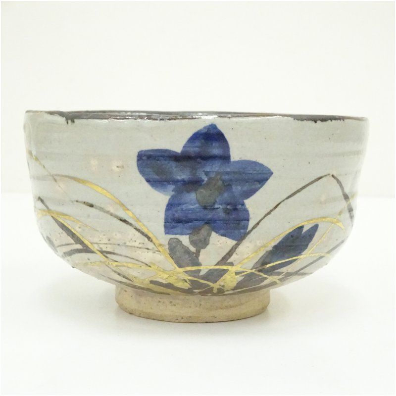 萬古焼 加賀瑞山造 乾山写秋草茶碗（共箱） 茶道 抹茶 おしゃれ 抹茶