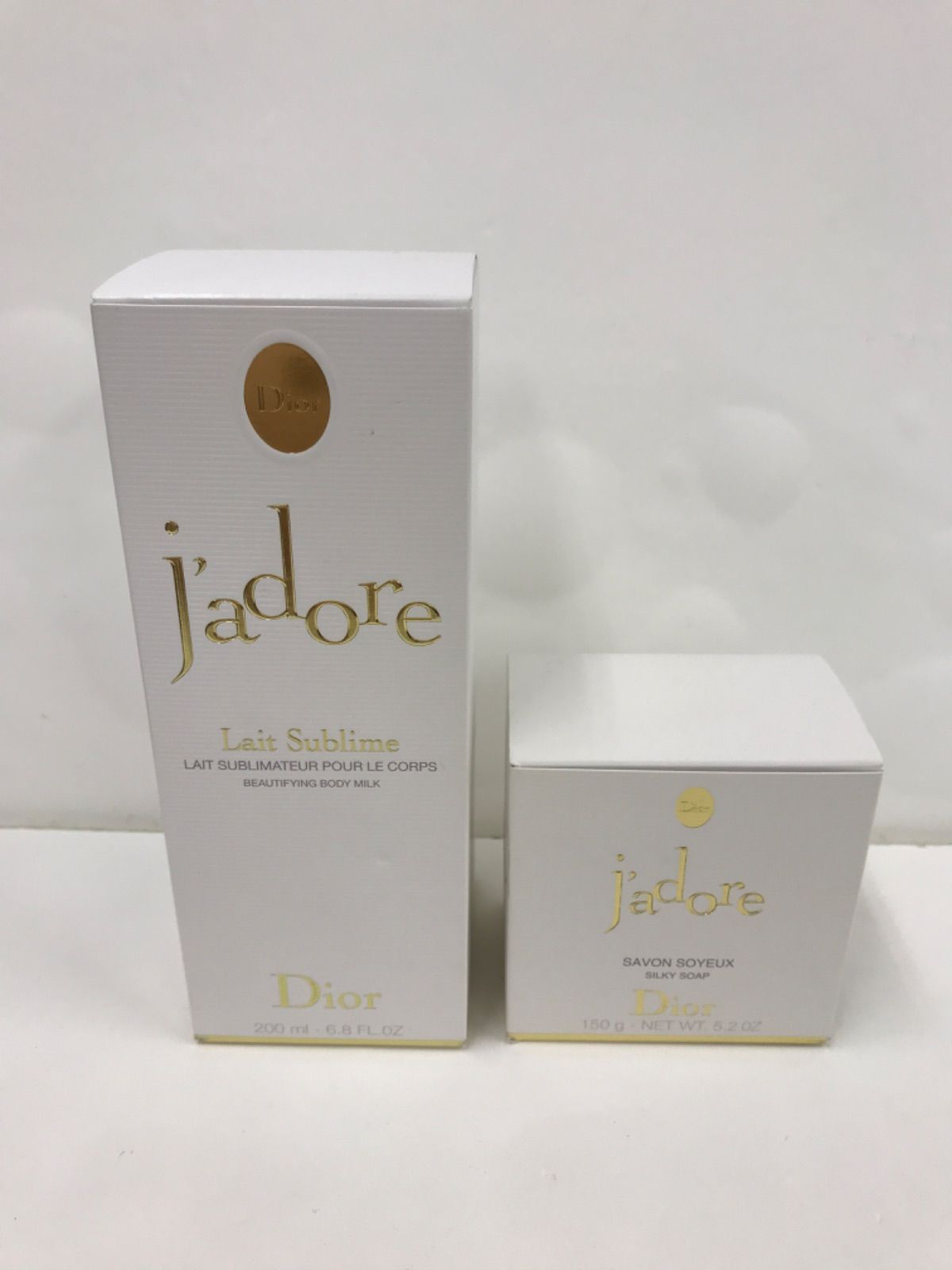 J829 Dior ディオール ジャドール ボディ ミルク 200ml、シルキーソープ 150gの2点セット