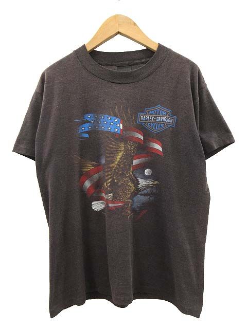 ハーレーダビッドソン 3D EMBLEM ビンテージ 80s Tシャツ 1980s VINTAGE 80s HARLEY DAVIDSON MOTORCYCLES BIKER T-SHIRT