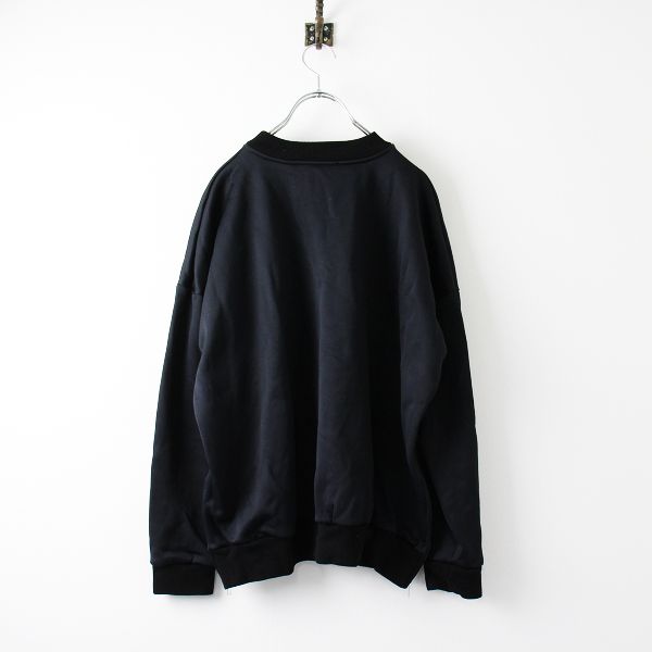 PLAN C プランシー ビアンカパッチ サイドジップスウェット L/ブラック