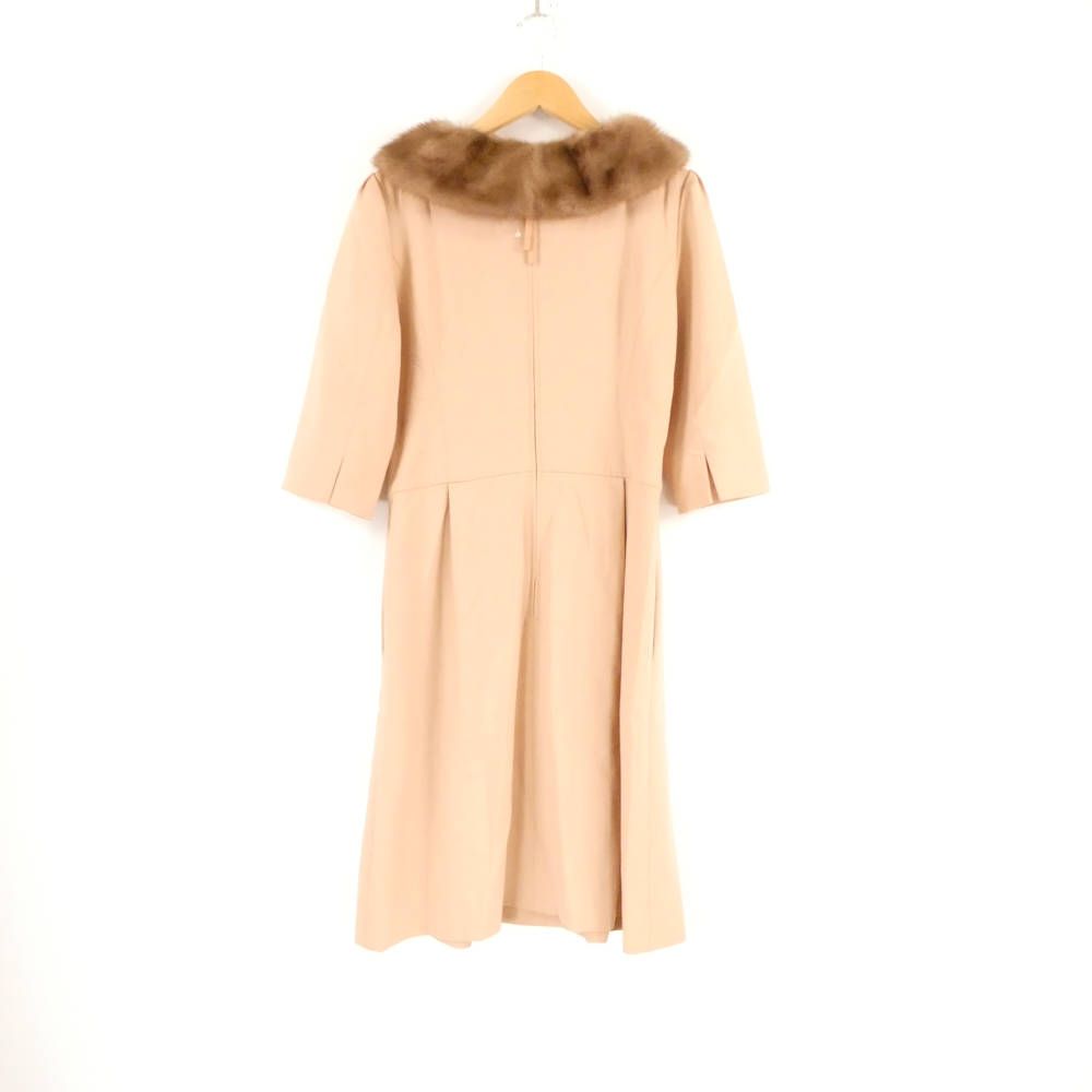 フォクシーミンク付きワンピース42 現行品 フォクシー ミンクファー