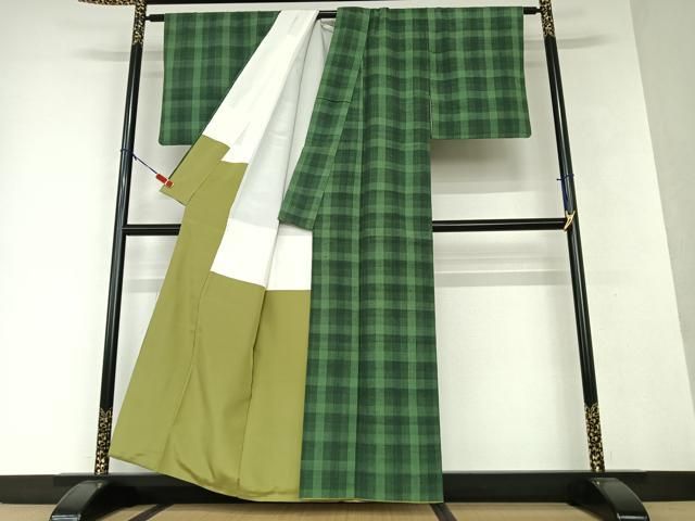 平和屋着物○上質な紬 格子 正絹 逸品 AAAV7425zg - メルカリ