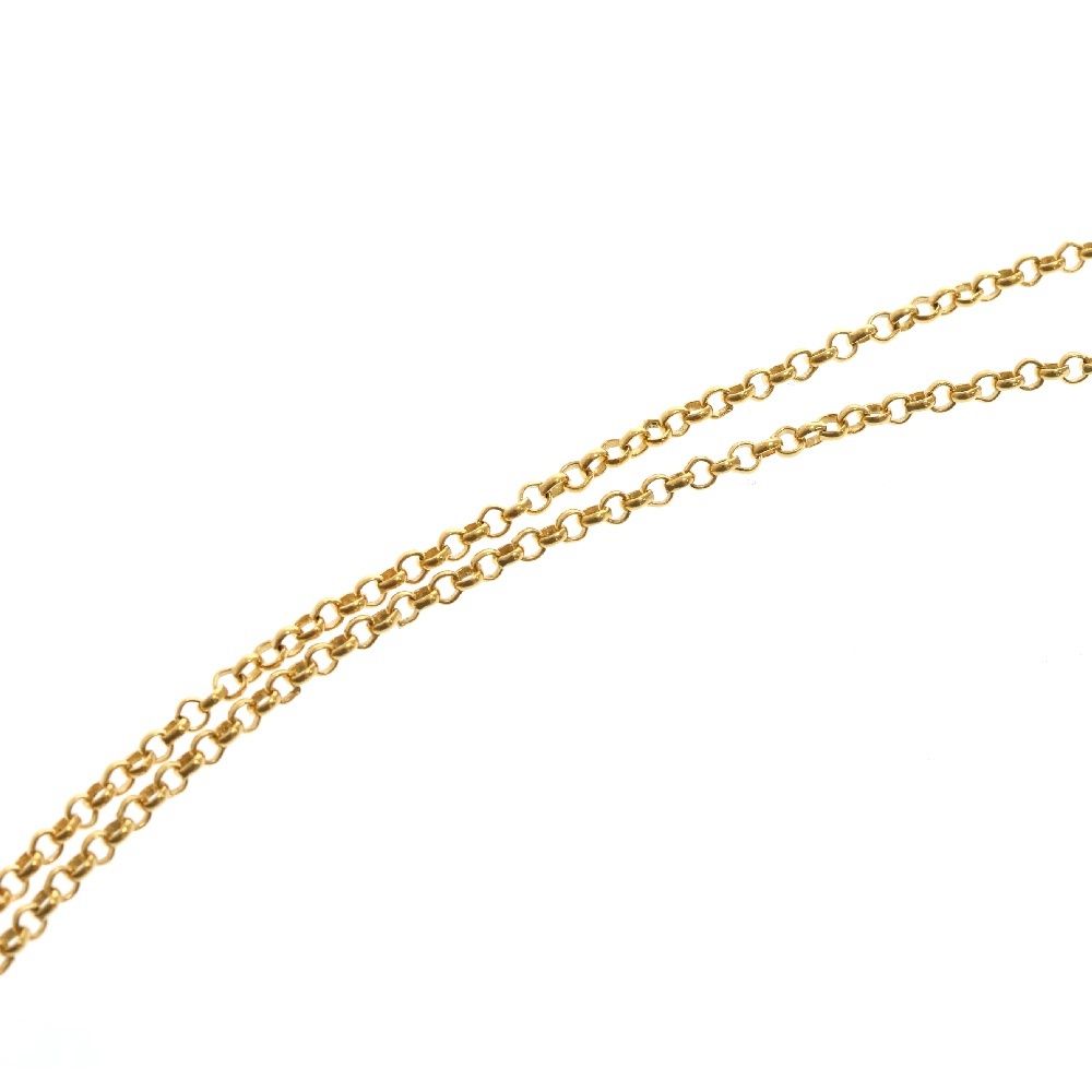 CHROME HEARTS (クロムハーツ) 22K NECKCHAIN R18 ロールチェーン