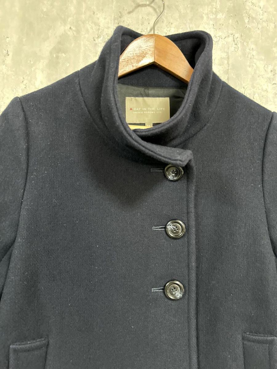 ユナイテッドアローズ●極美品●ヘリンボーン2Bウール混ロングチェスターコート M ユナイテッドアローズ極美品ヘリンボーン2Bウール混ロングチェスター