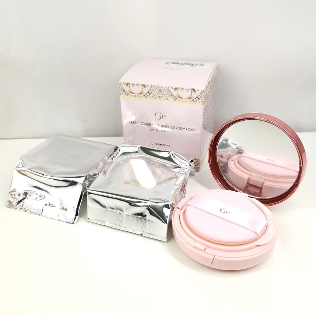 CHARMZONE V 4 A-1 本体15g レフィル15g × 2 GELEE COVER CUSHION FOUNDATION チャームゾーン ジュレカバークッションファンデーション 特別セット 美容 クッションファンデ