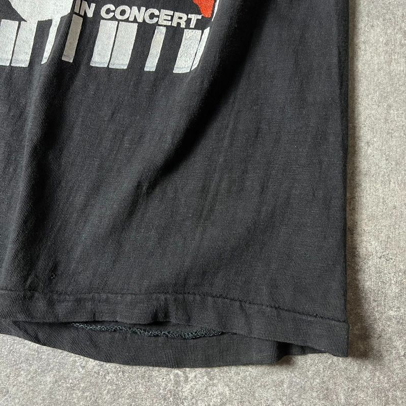雰囲気系 70s パキ綿 Billy Joel 両面 プリント 半袖 Tシャツ / 70年代 