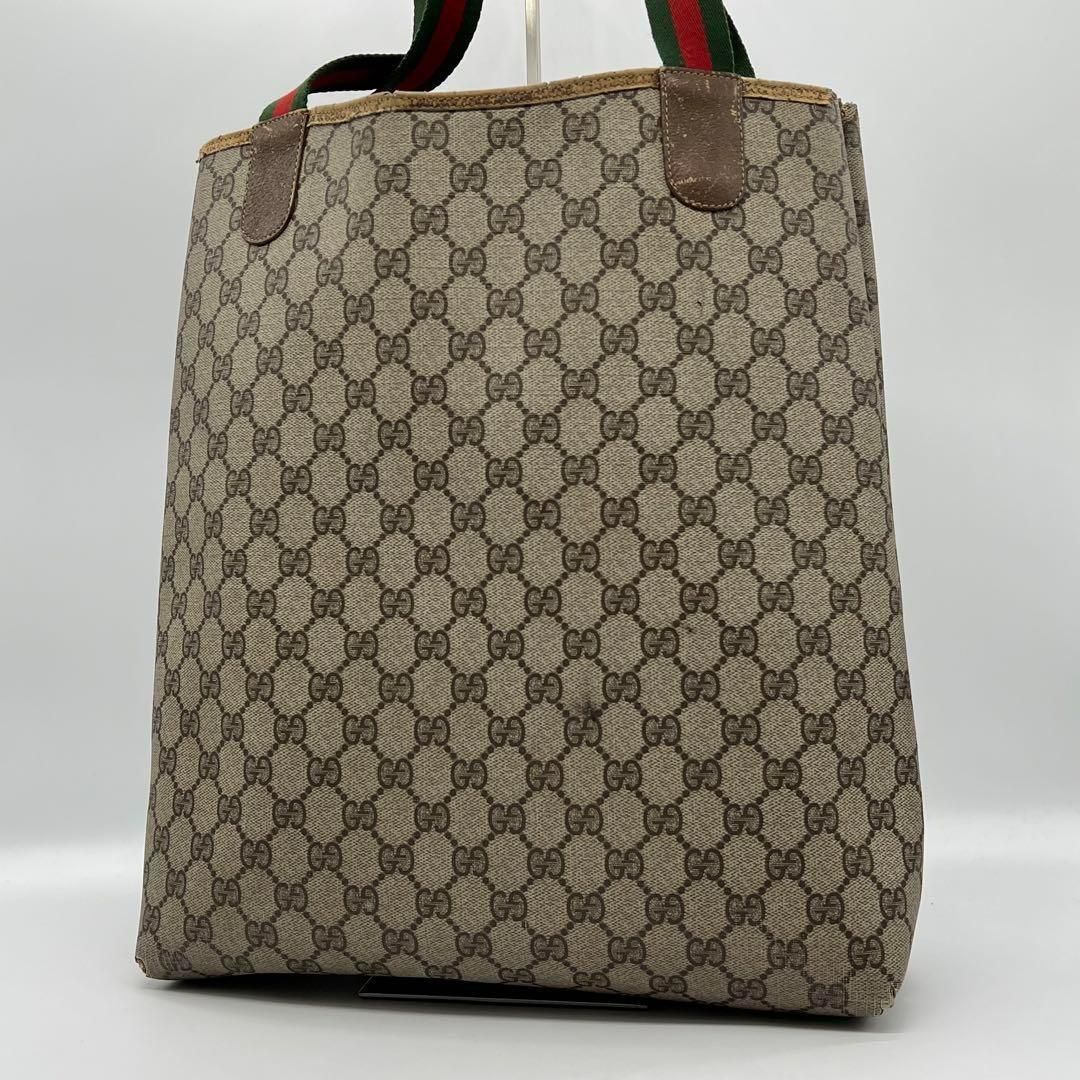 ✨️美品✨️GUCCI GG柄 シェリーライン トートバッグ ブラウン系 PVC