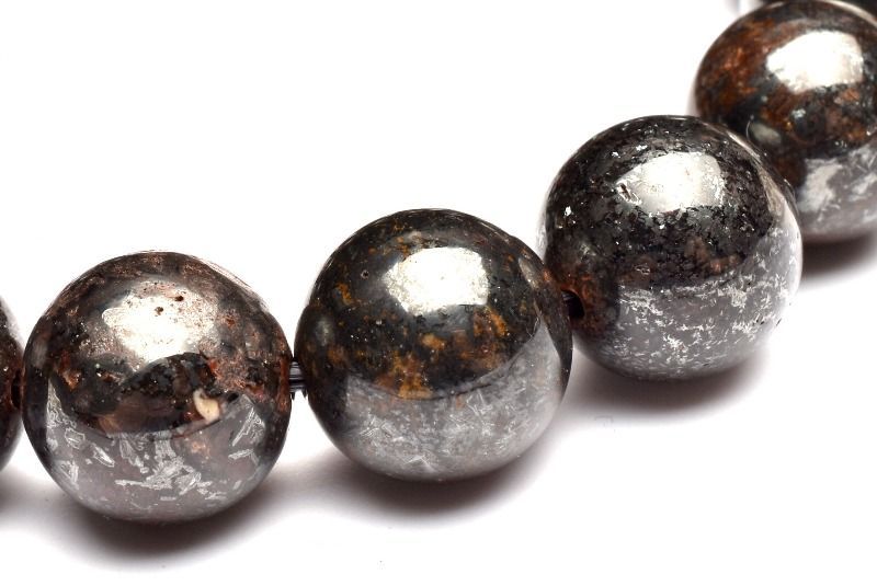 １点物 サハラ砂漠産 コンドライト隕石 サハラNWA869隕石 11.5mm ブレスレット パワーストーン 天然石 _MA8221