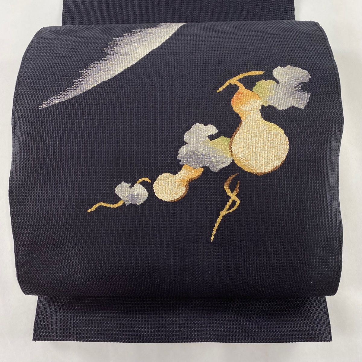 美品 名古屋帯 秀品 八寸名古屋帯 松葉仕立て 蜀江華文 霞 金銀糸 