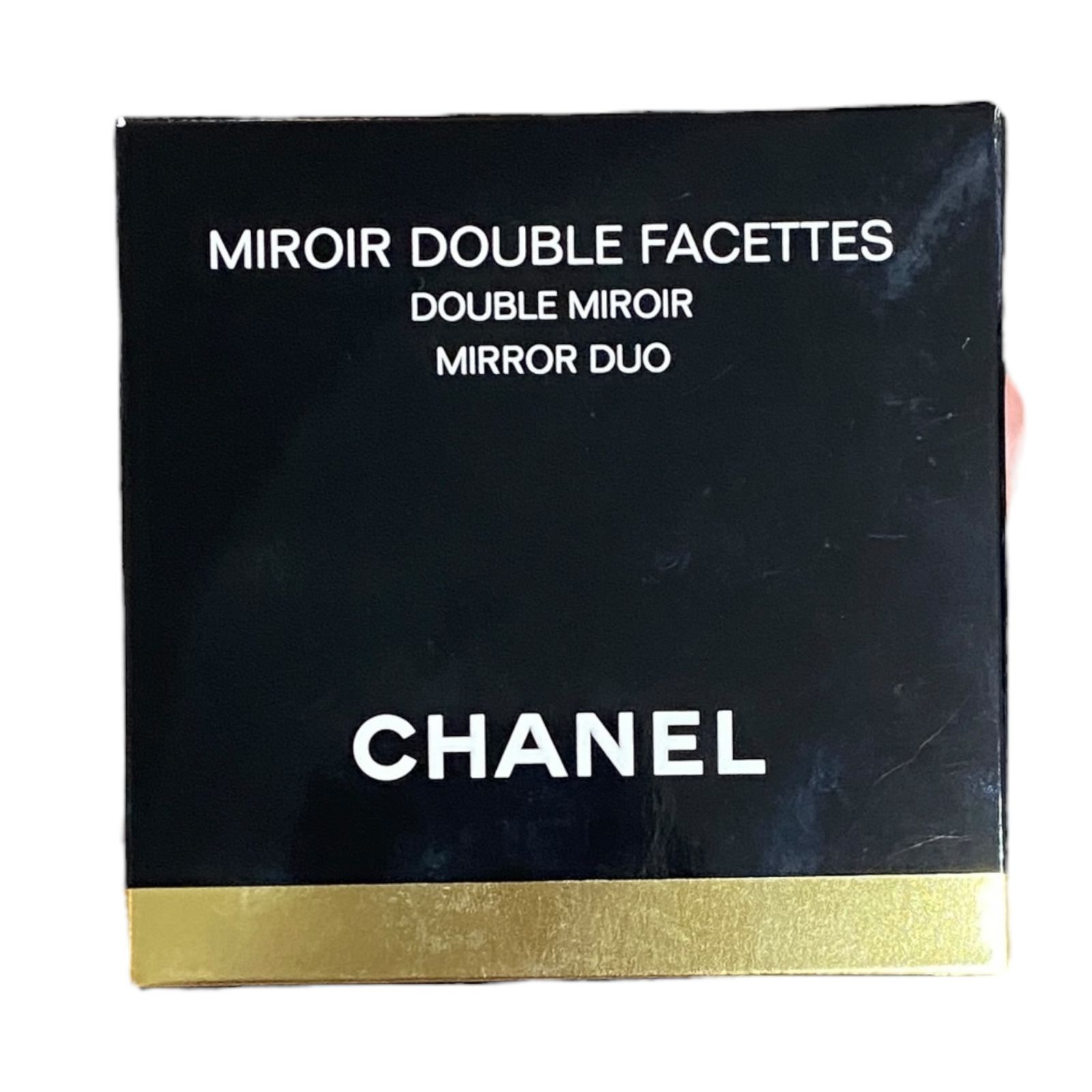 新品未使用　最新　CHANEL　シャネル　ミラー 　箱付き　黒　スライド式両面鏡 最新 CHANEL☆シャネル ミラー ノベルティ 黒 スライド式 両面鏡